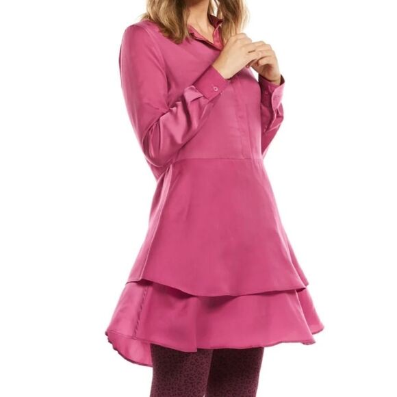 J. Peterman Double Peplum Tunic Dress Plum Purple Size 20 - Picture 1 of 13